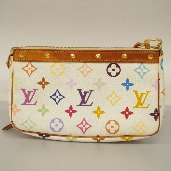 Louis Vuitton Monogram Multicolor Pochette Accessoir Shoulder Bag White - Picture 15 of 15
